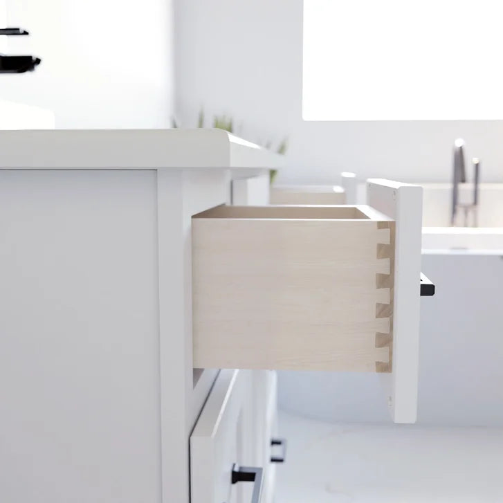 VanGo Willow Vanity in White with Quartz Countertop