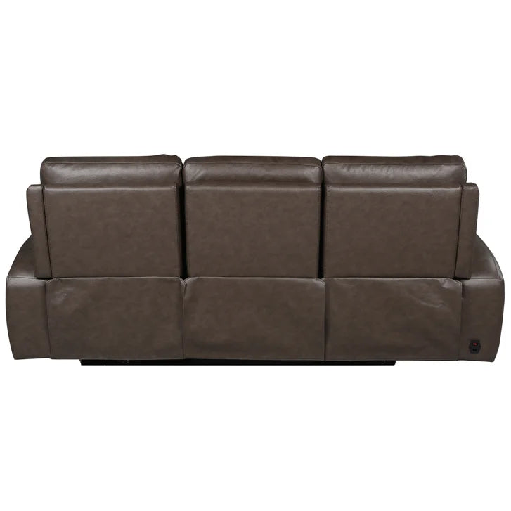 NiceLink Marlowe Top Grain Leather Power Sofa with Lumbar Support