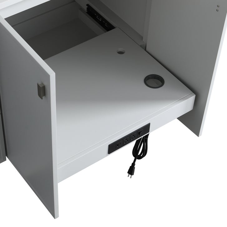 SERA Cape Cod Vanity in Hampton Grey Finish with Engineered Calcutta Marble Countertop