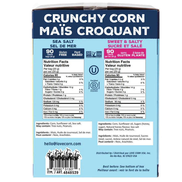Love Corn Variety Pack, 30 x 20 g