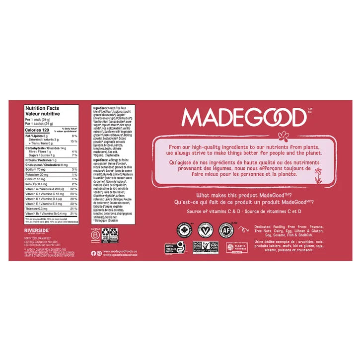 MadeGood Red Velvet Soft Baked Mini Cookies, 32 × 24 g