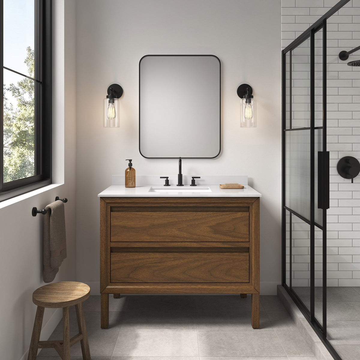 OVE Decors Tino Vanity in Pistachio Finish with Quartz Countertop