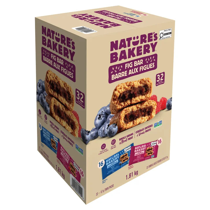 Nature's Bakery Whole Wheat Fig Bars Variety Pack, 32 × 57 g