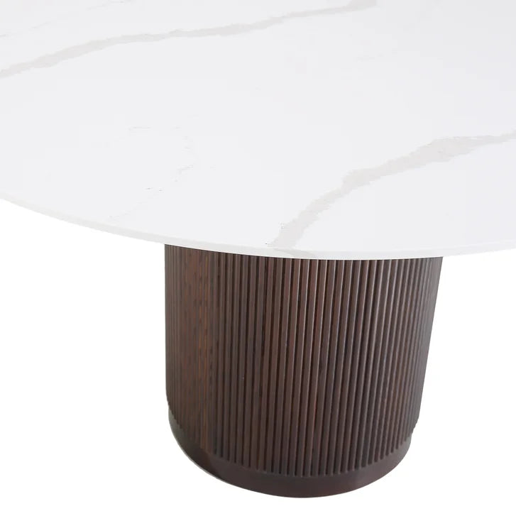 Troy Solid Quartz Round Dining Table