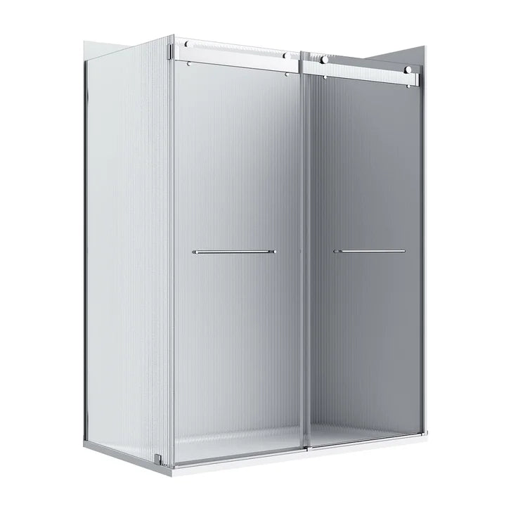 Appollo Geneva 36 in. × 48 in. Right Corner Shower Kit in Chrome