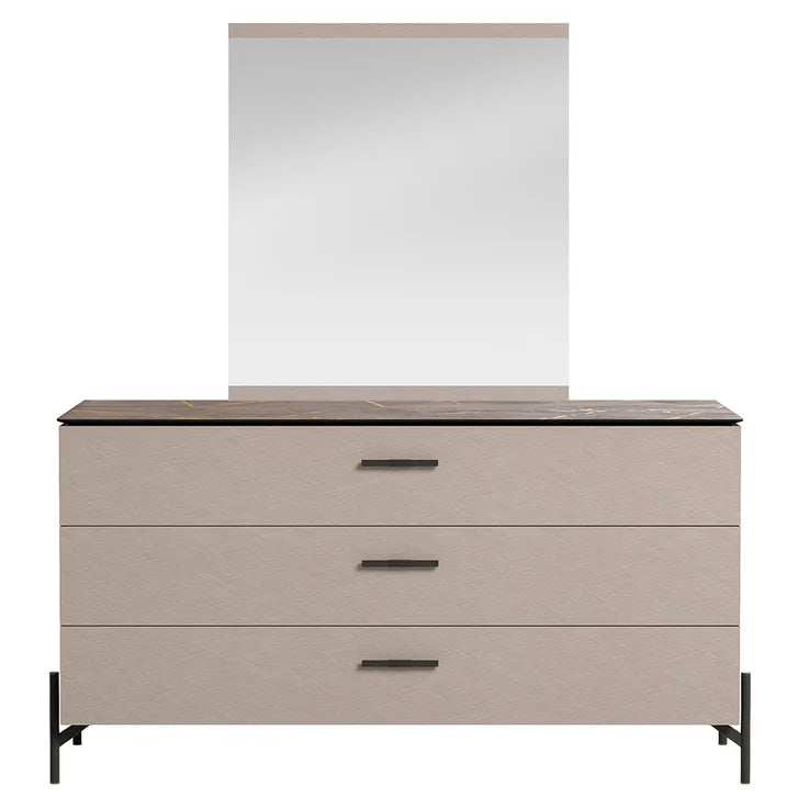 Sassari 3-drawer Dresser & Mirror Set, Made in Italy