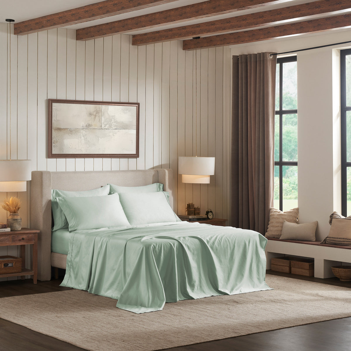 River Park Estate Luxury Egyptian Cotton Sateen 500 Thread Count Sheet Set
