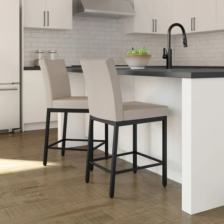 Amisco Drift Black Metal Frame Counter Stool