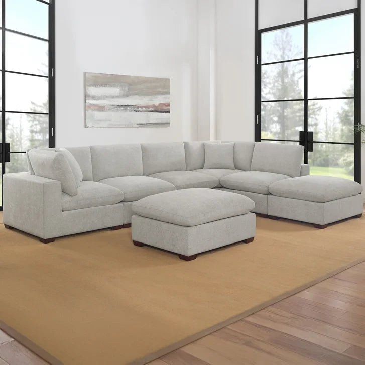 Thomasville Lowell 8-piece Fabric Modular Sectional