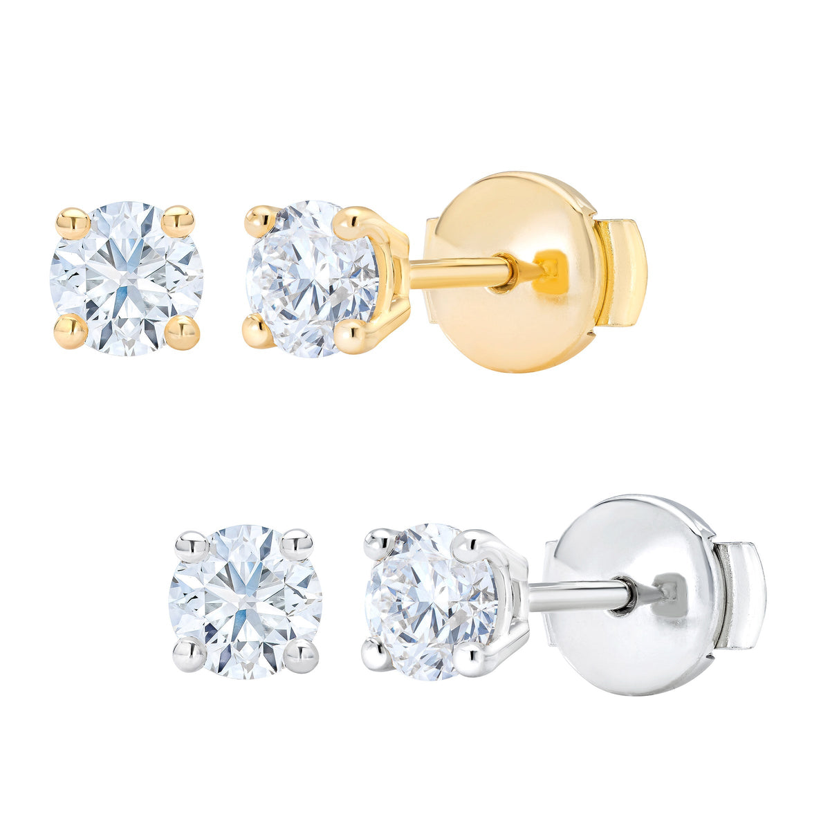Round Brilliant Diamond Stud Earrings (0.70 ctw)
