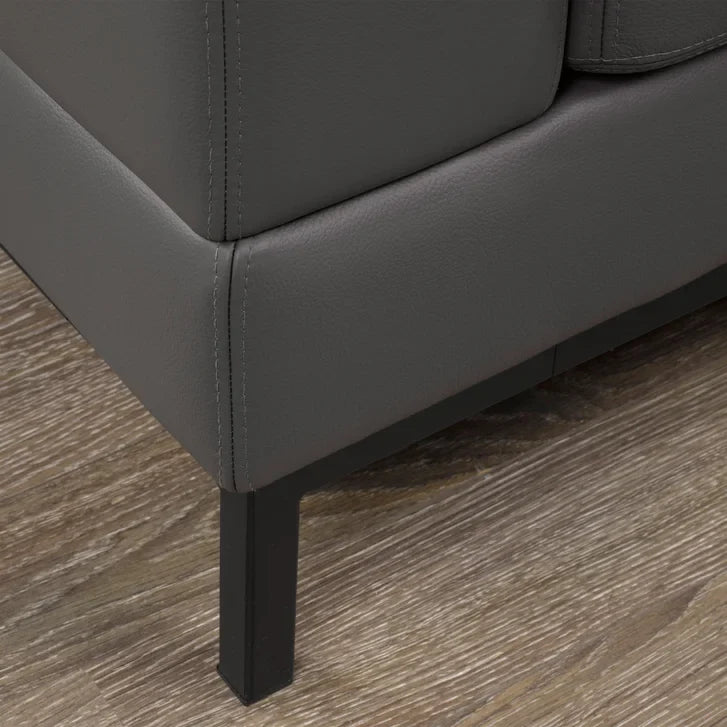 Galleria 2-piece Top Grain Leather Right-hand Facing Extended Sectional