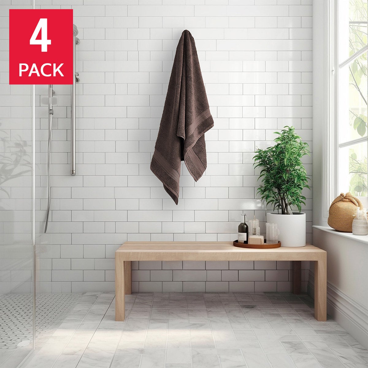 Serene Home Collection Bath Towel, 4-pack