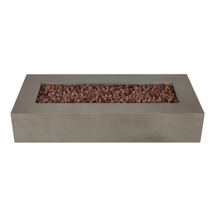 Real Flame Aegean Steel 70 in. Rectangle Fireplace