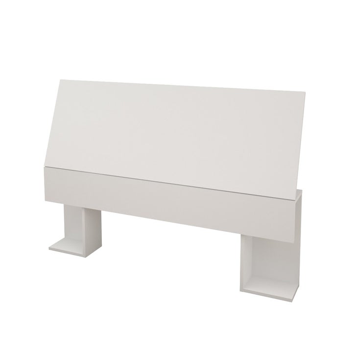 Blvd Modern Double Bed with Storage, White