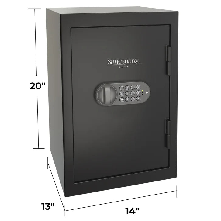 Sanctuary Onyx Series Safe With Electronic Lock and Fire Protection
