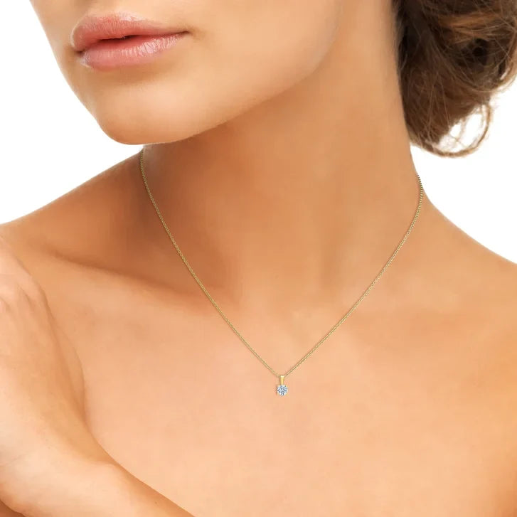 Round Brilliant Diamond Solitaire Pendant (0.50 ct)