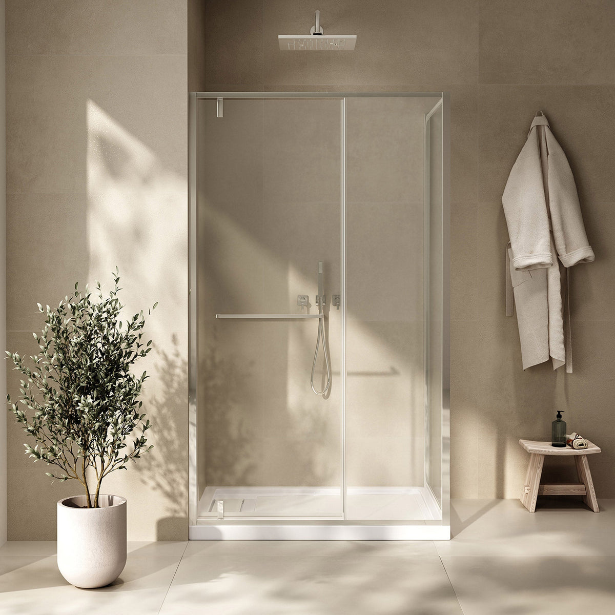 OVE Decors Tobias Corner Shower Kit with Base
