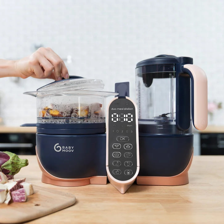 Babymoov Duo 6-in-1 Meal Station XL Baby Food Maker: Steam, Defrost, Blend, Bottle Warmer, Sterilizer
