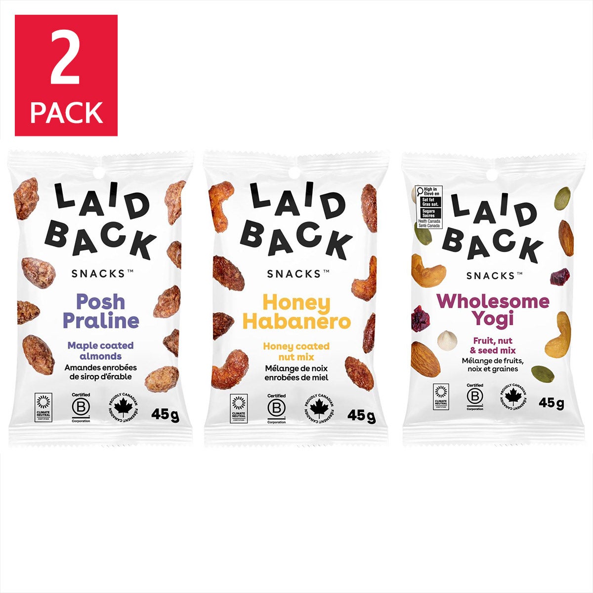 Laid Back Snacks, Snack Mix, 20 × 45 g