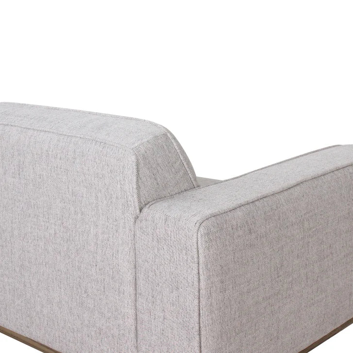 Fabric Sofa with Solid Oak Base