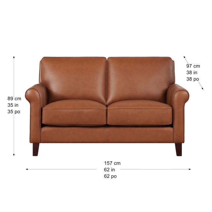 Prospera Home Larsen Top-grain Leather Sofa and Loveseat