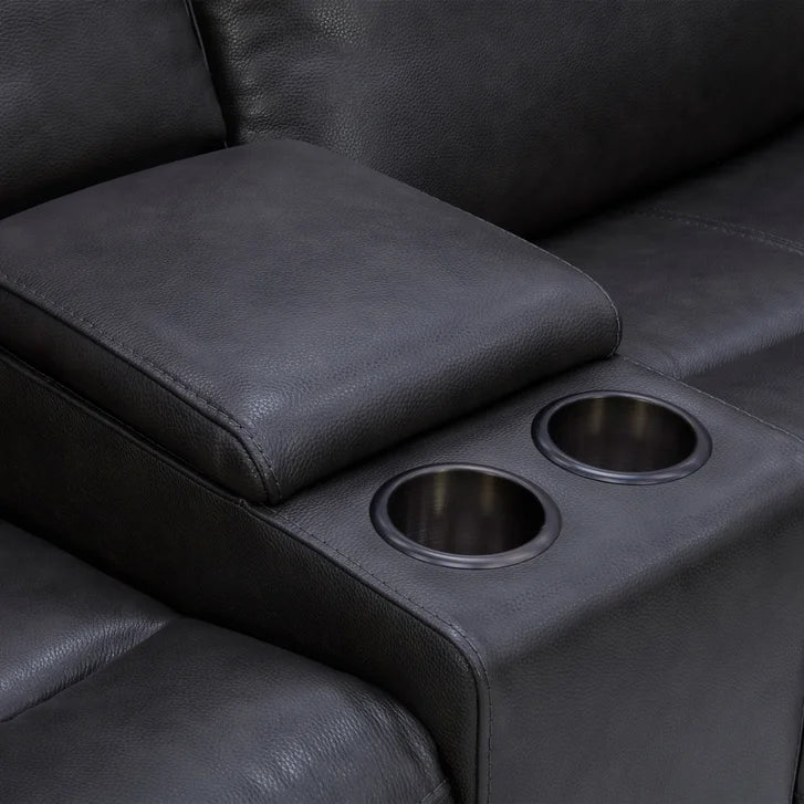 Gilman Creek 6-piece Top-grain Leather Power Sectional