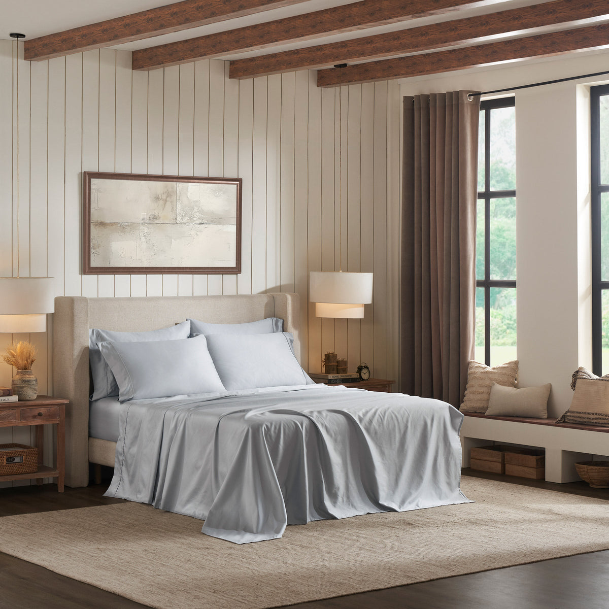 River Park Estate Luxury Egyptian Cotton Sateen 500 Thread Count Sheet Set