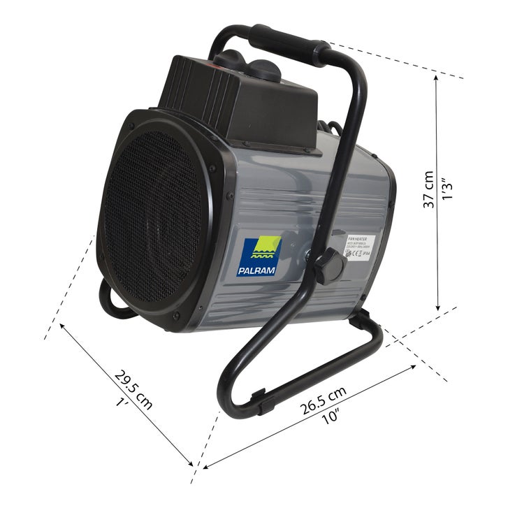 Canopia by Palram Greenhouse 1500 W Portable Splash Resistant Fan Heater with Digital Thermostat