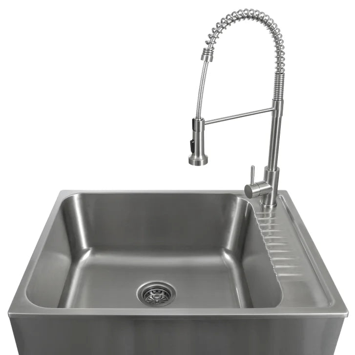 Transform 28 in. All-in-one RTA Laundry Cabinet with Stainless Steel Sink and Faucet