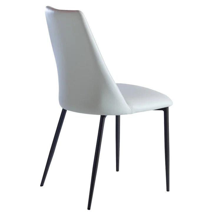 Peressini Flore Beige Dining Chair with Brown Metal Frame, 2-pack, Made in Italy