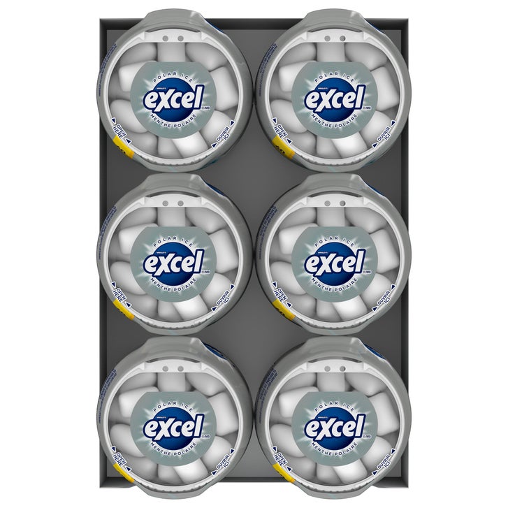 Excel Sugar-Free Gum Polar Ice, 6 × 60 pieces