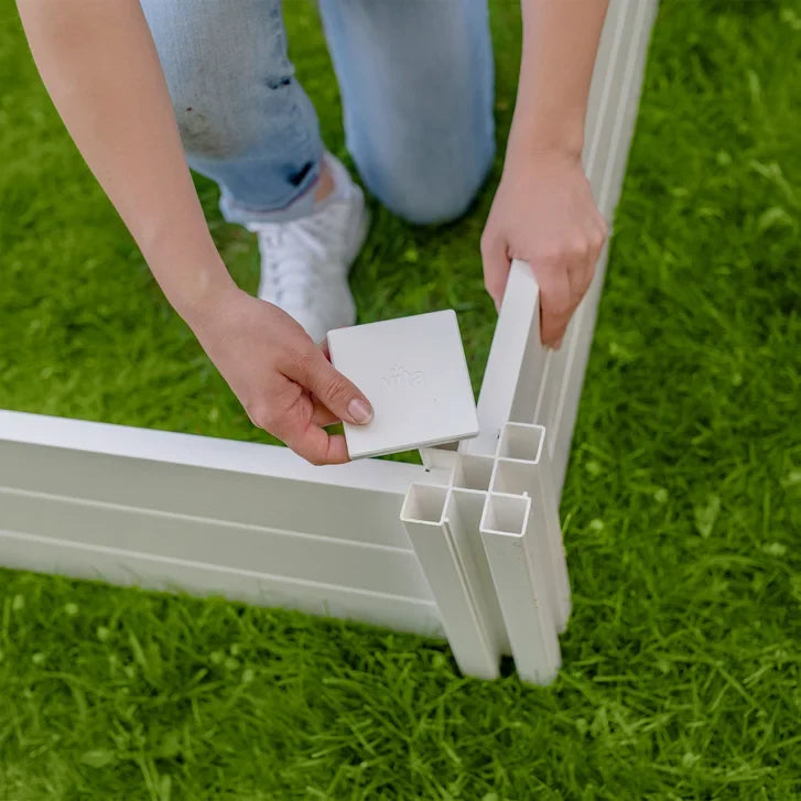 4 ft. x 4 ft. White Vinyl Raised Garden Bed 2-pack