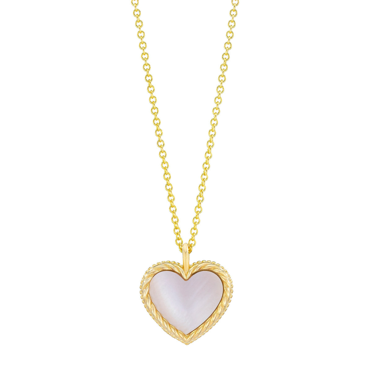 Heart Shaped Mother Of Pearl Pendant