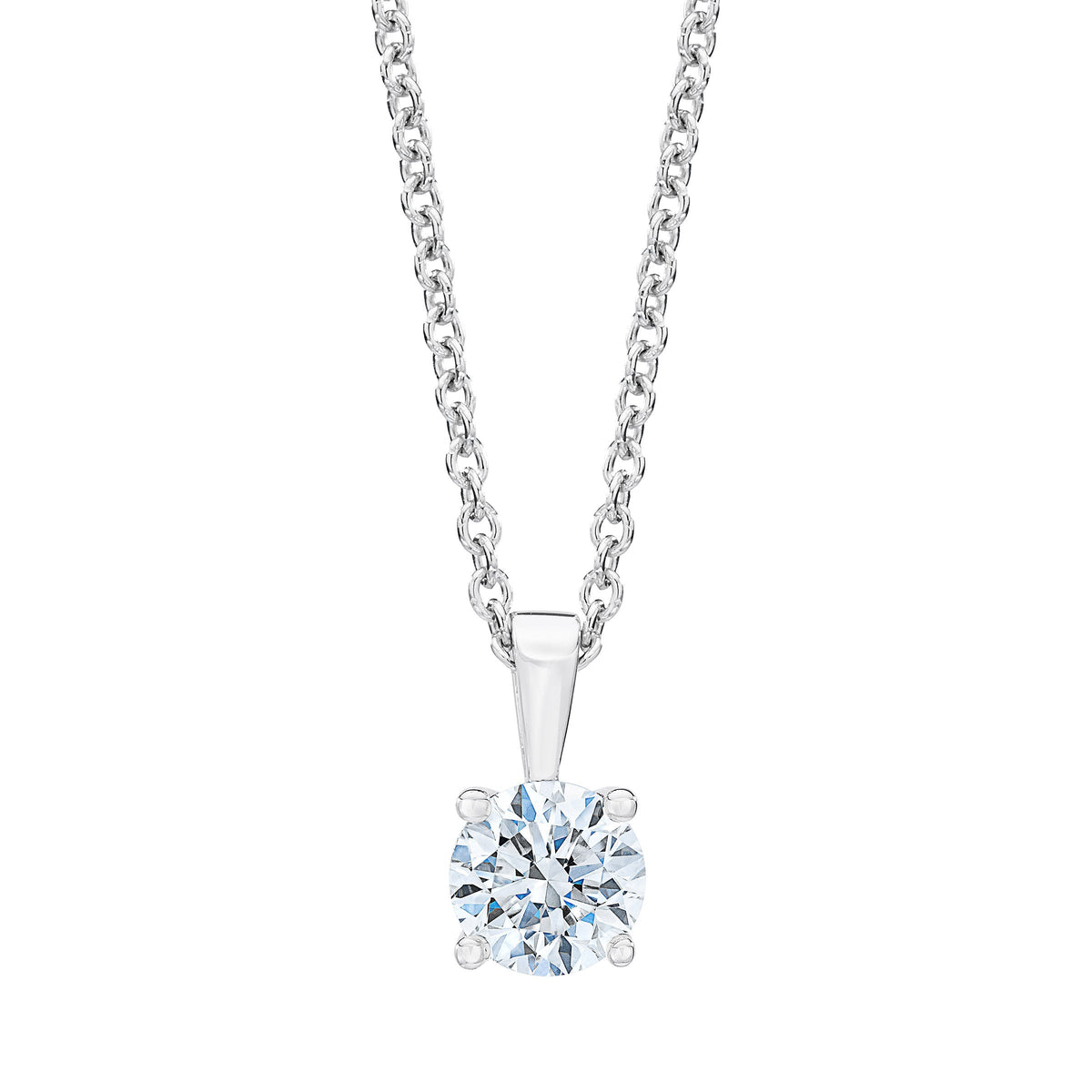 Round Brilliant Diamond Solitaire Pendant (0.50 ct)
