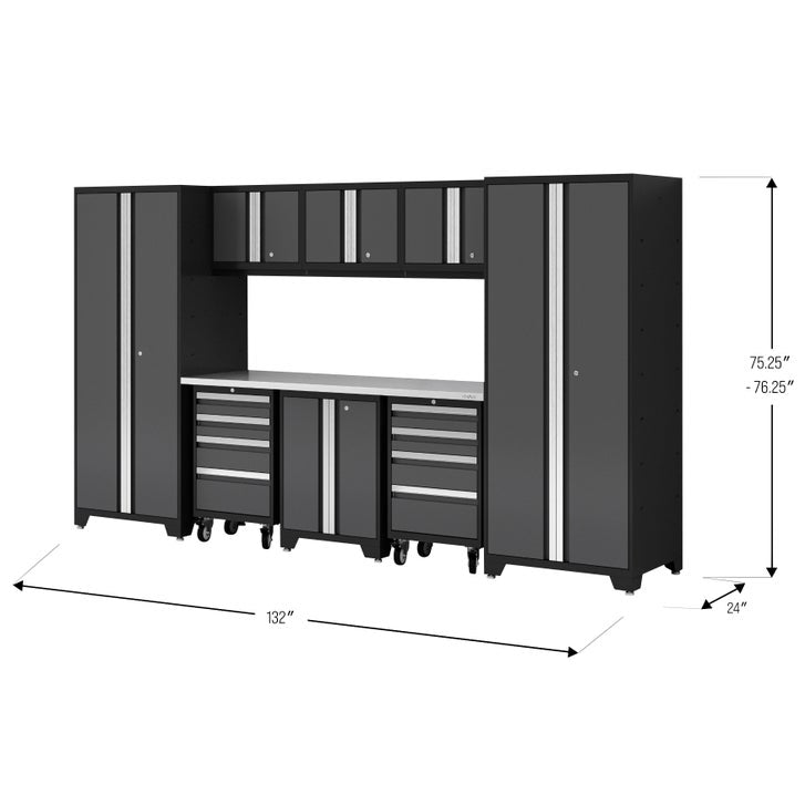 NewAge Products Bold XL Series 9-Piece Garage Cabinetry Set