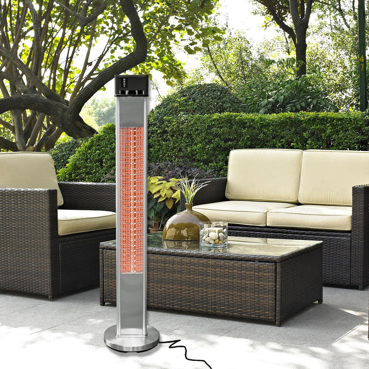 EnerG+ Infrared Electric Outdoor Heater Freestanding with Remote