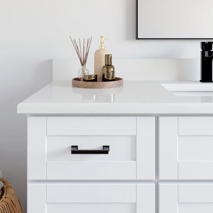 VanGo Willow Vanity in White with Quartz Countertop
