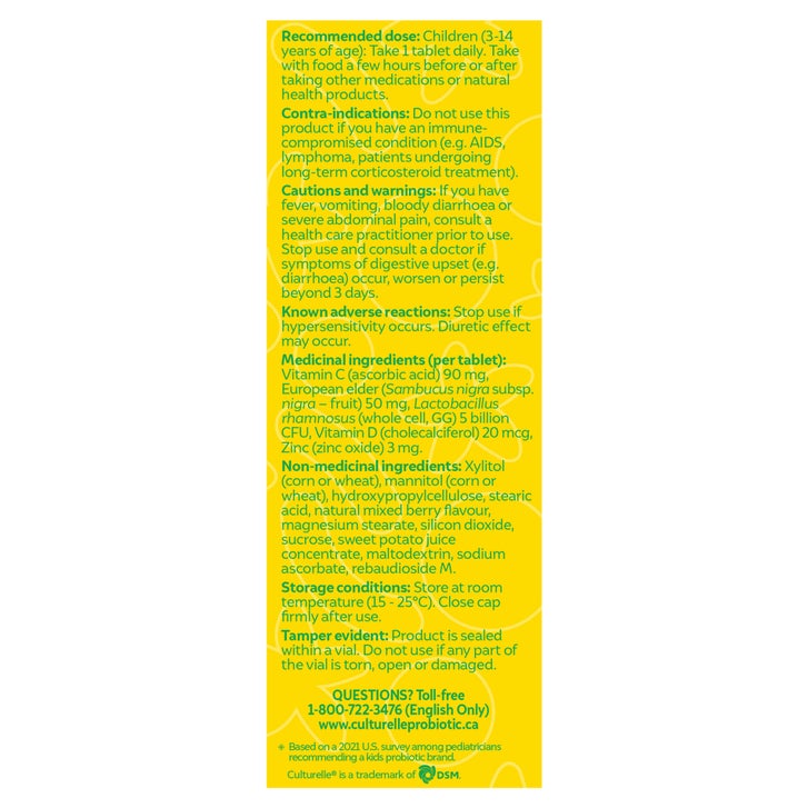 Culturelle Kids Immune Defense chewables, 2 x 30 tablets
