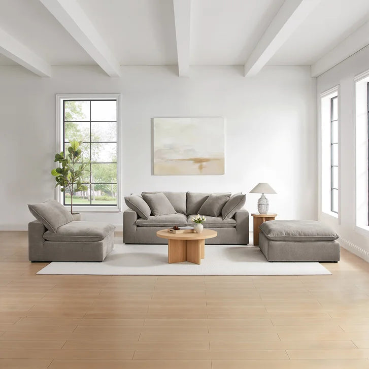 Aiden & Ivy Sereen 4-piece Modular Sofa with Ottoman