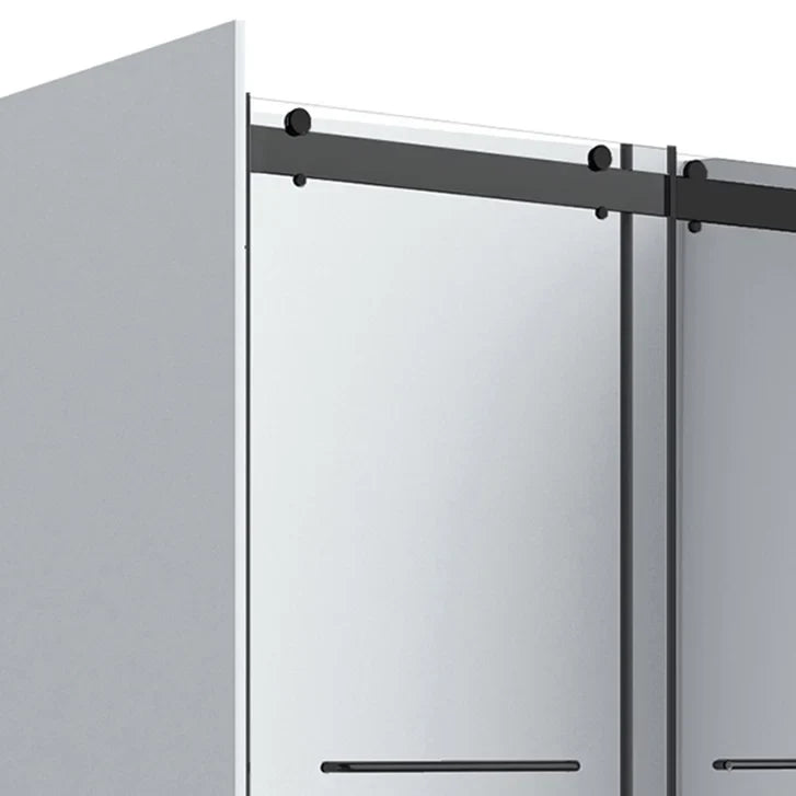 Appollo Geneva 60 in. Alcove Shower Kit in Matte Black