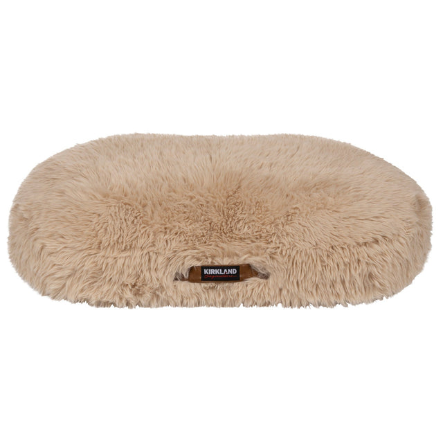 Kirkland Signature Aero Cloud Faux Fur Pillow Pet Bed, Camel I3