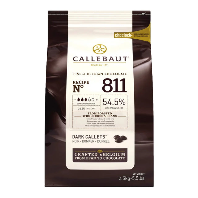 Callebaut Dark Callets 54.5% Chocolate, 2.5 Kg X9