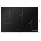 Bosch 500 Series 30 in. Black Induction Surface Mount 4 Burner Cooktop
