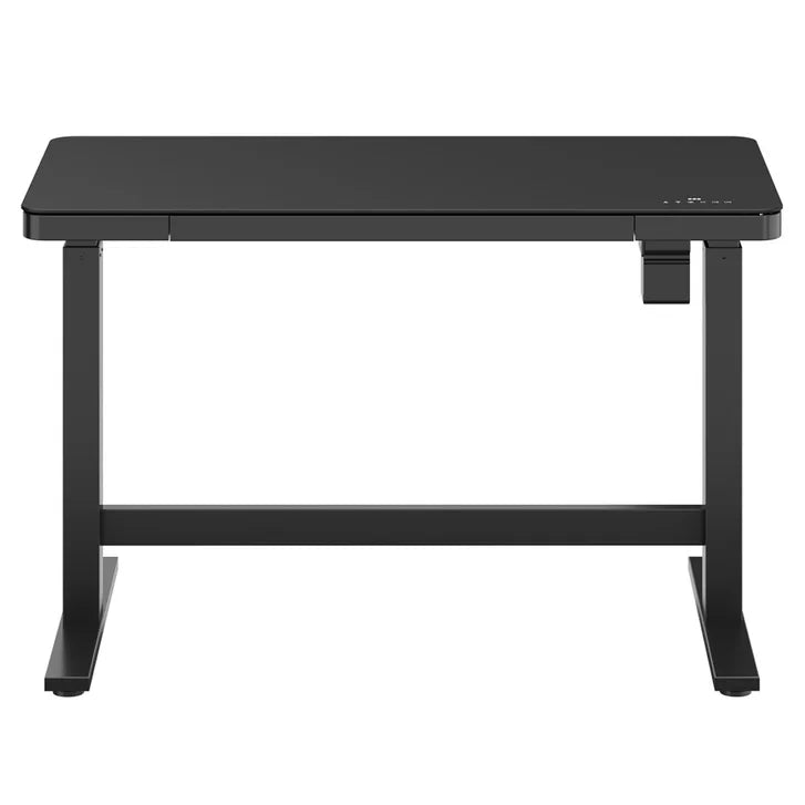 Tresanti Tessa 119.4 cm (47 in.) Adjustable Height Desk with LED Lighting, Black