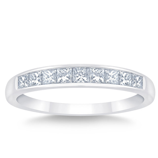 Princess Cut Channel Set Diamond Wedding Band (0.50 ctw) M3