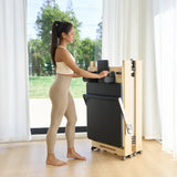 Hisooth SpaceSaver Foldable Pilates Reformer 60cm Maple Frame