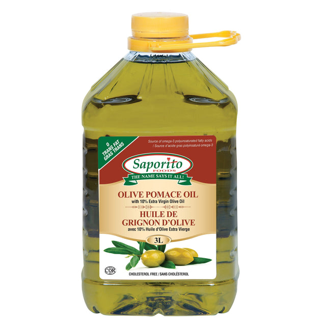 Saporito Pomace Oil with 10% Extra Virgin Olive Oil, 3 L E3