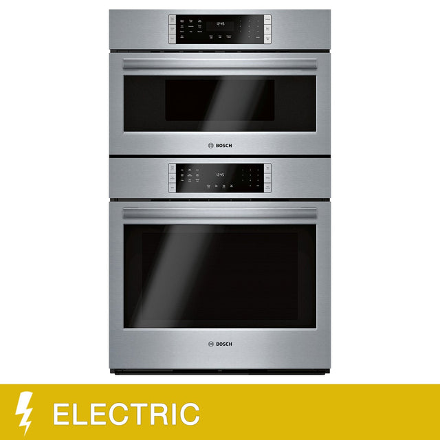 Bosch 800 Series 30 in 6.2 cu ft. Stainless Steel Electric Speed Combination Double Wall Oven G7