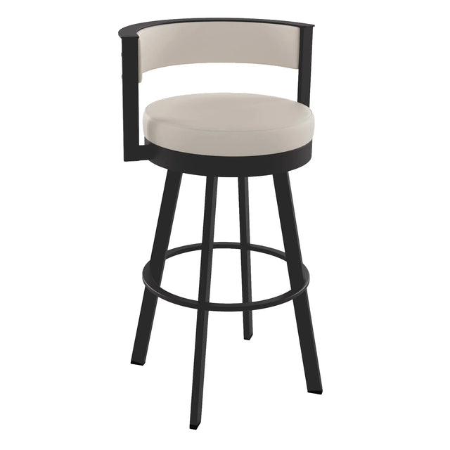 Amisco Browser Brown Frame and Cream Seat Bar or Counter Stool G0