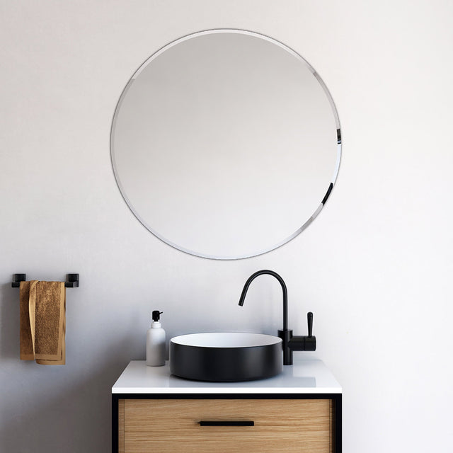 Appollo Avia Modern 76.2 cm (30 in.) Round Frameless Beveled Mirror R3